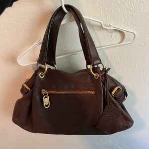 Linea Pelle Rich Brown Leather Shoulder Bag